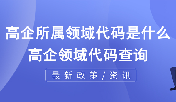 高企所屬領域代碼是什么？