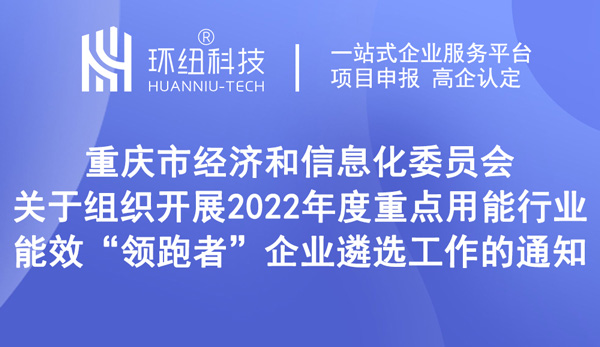 2022年度重點用能行業能效領跑者企業遴選工作