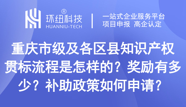 重慶市級及各區(qū)縣知識產權貫標流程及補助政策