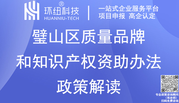 璧山區質量品牌和知識產權資助辦法