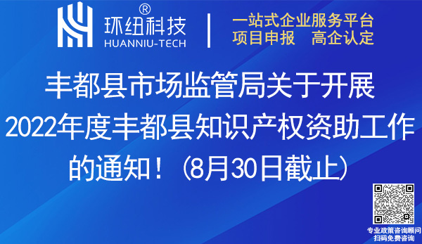 2022豐都縣知識產權資助申報