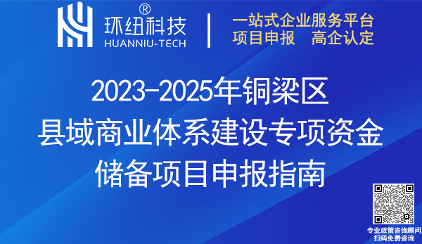 2023-2025年銅梁區縣域商業體系建設專項資金儲備項目申報指南