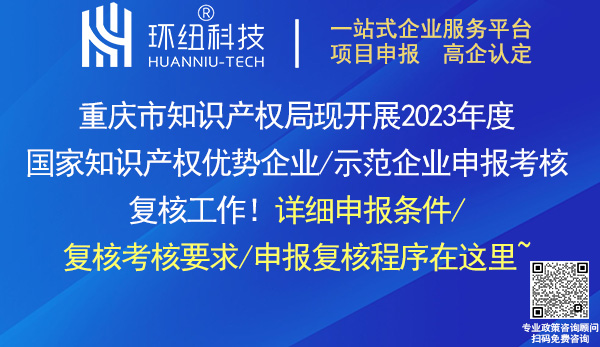 2023國家知識產權示范企業和優勢企業申報考核復核